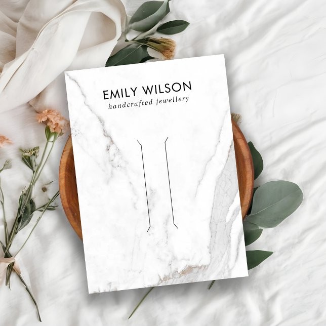 CARTÃO DE VISITA PLACA DE EXIBIÇÃO DO CLIP DO CABELO DO CALACATTA M (Criador carregado)