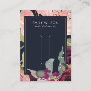 CARTÃO DE VISITA PLACA DE EXIBIÇÃO DO CLIPE FLORAL DE MARINHO BUR