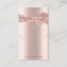 Cartão De Visita Placa de exibição do colar de brinco com brilho mo