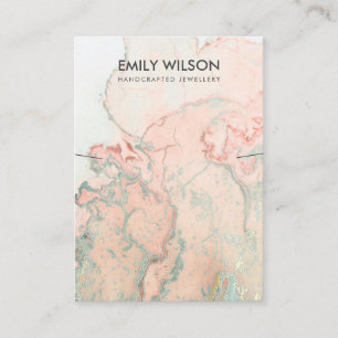 CARTÃO DE VISITA PLACA DE EXIBIÇÃO DO NECKLACE AGATE VERDE PEACH