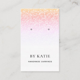 Cartão De Visita Placa de exibição do Rainbow Faux Glitter Earratio