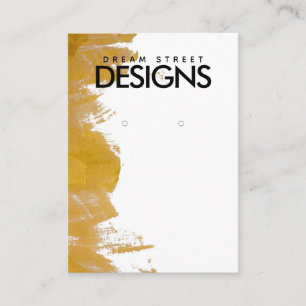 Cartão De Visita Placa de exibição Dourada de abertura de pintura