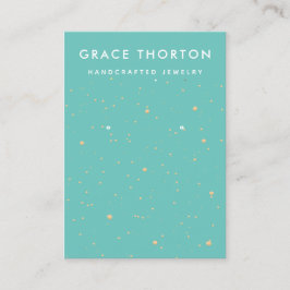 Cartão De Visita Placa de exibição Dourada Stars Earring Jewelry