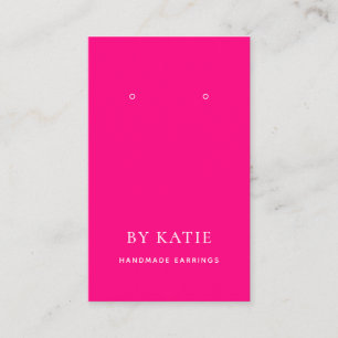 Cartão De Visita Placa de exibição personalizada de leitura rosa-