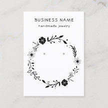 Placa de Exibição Rustic Floral Wreath Earring