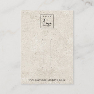 CARTÃO DE VISITA PLACA DE EXIBIÇÃO RUSTIC OFF WHITE STUCCO HAIR C