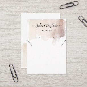 Cartão De Visita Placa de exibição Simples minimalista Earring Neck