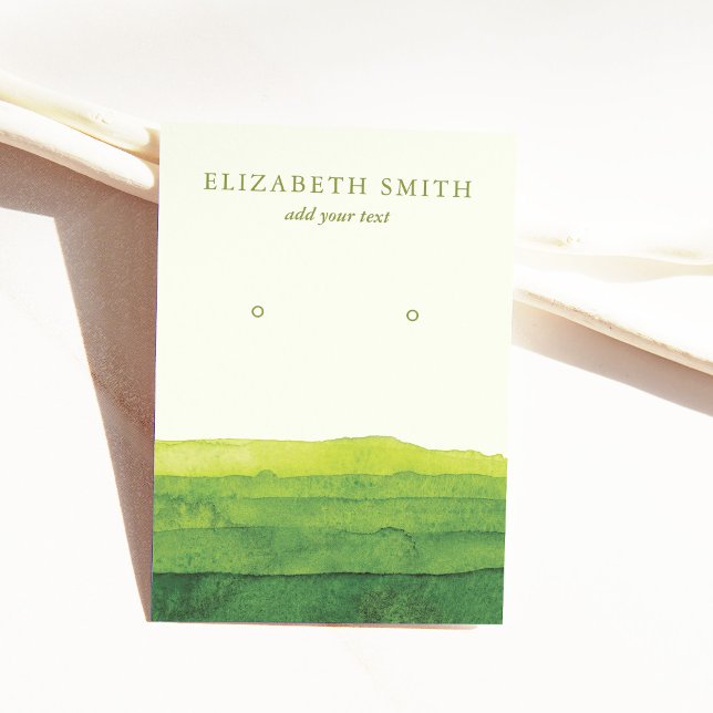 Cartão De Visita Placa de Exibição Verde Moderna (Criador carregado)