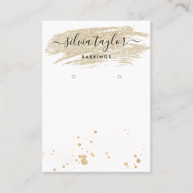 Cartão De Visita Placa de exposição de ressonância de ouro para cal (Frente)