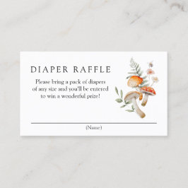 Cartão De Visita Placa de gabinete Raffle com Fralda florestal ento