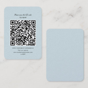 Cartão De Visita Placa de Gabinete RSVP de Script de Código QR Mode