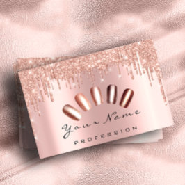 Cartão De Visita Placa de Lealdade 10 Unhas Rosa Ouro do  Punch