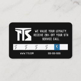 Cartão De Visita Placa de lealdade profissional do contratante elét