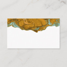 Cartão De Visita Placa de Local FLAL Mínima Amarela Dourada e Aqua