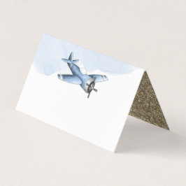 Cartão De Visita Placa de Mesa de Comida do avião Vintage