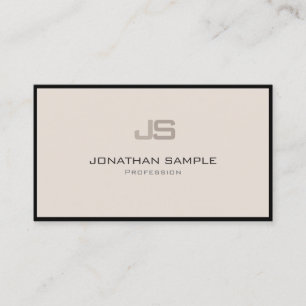 Cartão De Visita Placa de Monograma Criativo Moderno