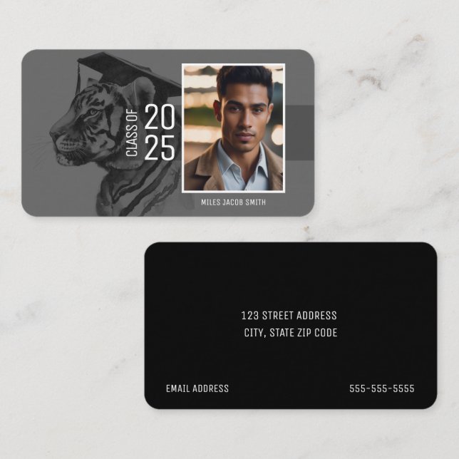 Cartão De Visita Placa de nome do formando (Frente/Verso)