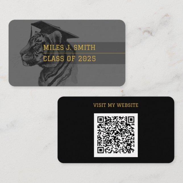 Cartão De Visita Placa de nome do formando (Frente/Verso)