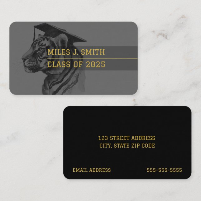 Cartão De Visita Placa de nome do formando (Frente/Verso)