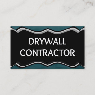 Cartão De Visita Placa de Nome Elegante do Contratante de Drywall