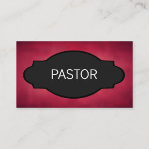 Cartão De Visita Placa de Nome Elegante do Pastor