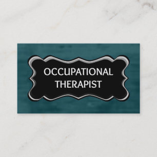 Cartão De Visita Placa de Nome Elegante Terapista Ocupacional