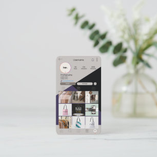 Cartão De Visita Placa de Ocupação Verde do Código QR do Instagram 