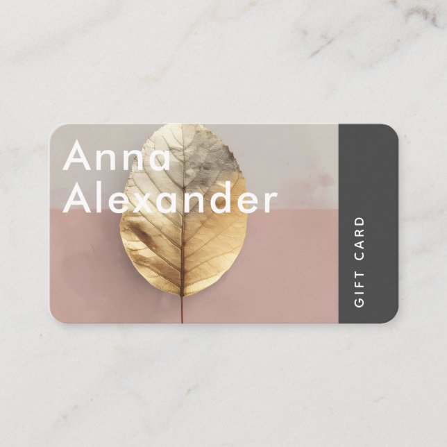 Cartão De Visita Placa de presente Design de serenidade rosa 4 (Frente)