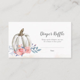 Cartão De Visita Placa de Raffel de Fralda Floral do Chá de fraldas