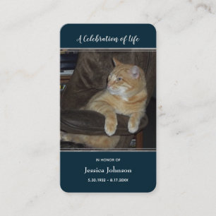 Cartão De Visita Placa de Reprodução Funeral com uma Opção de F