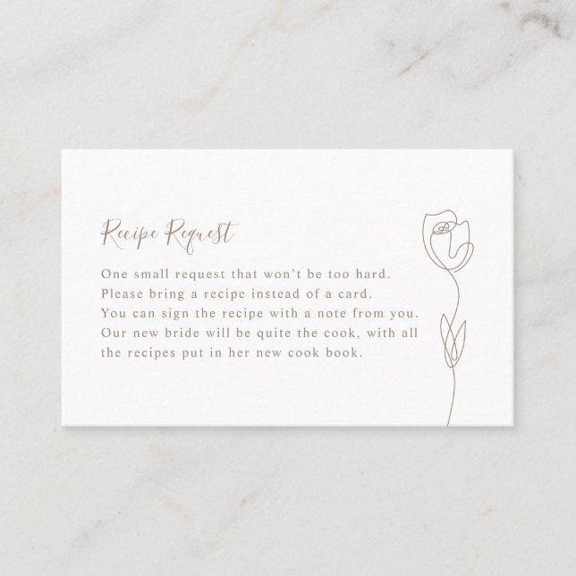 Cartão De Visita Placa de solicitação de recebimento de Rosa de lin (Frente)