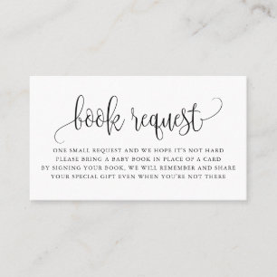 Cartão De Visita Placa de Solicitação do Livro de Chás de fralda