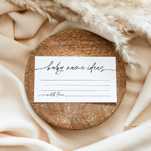 Cartão De Visita Placa de Sugestões de Ideias de Nome do Bebê EVERL
