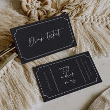 Placa de Token de Bar de Recepção de casamento de