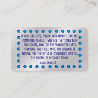 Cartão De Visita Placa de Trato do Evangelho