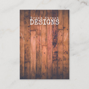 Cartão De Visita Placa de vídeo de colar de madeira rusticada