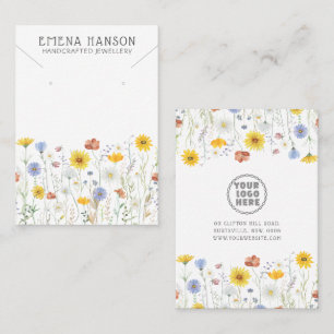 Cartão De Visita Placa de Vídeo de Colar Russo de Flores Selvagens