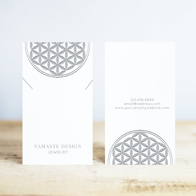 Cartão De Visita Placa de vídeo de colar ・ Silver Blume des Lebens (Criador carregado)