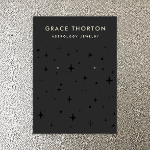 Cartão De Visita Placa de vídeo de joalharia com estrela preta