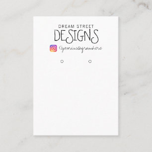 Cartão De Visita Placa de vídeo simples do Vintage Instagram