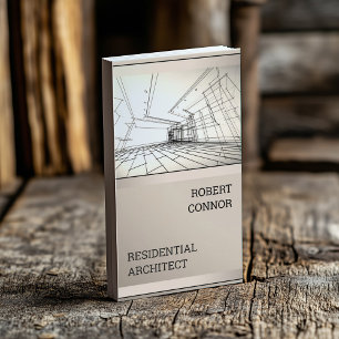 Cartão De Visita Placa Design do Arquitetor do Desenho