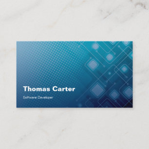 Cartão De Visita Placa internacional do Programador de Software