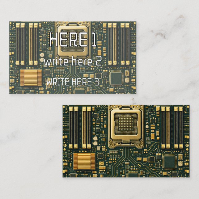Cartão De Visita Placa-mãe de tecnologia Dial (Frente/Verso)