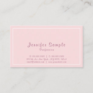 Cartão De Visita Placa moderna e elegante profissional rosa