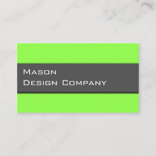 Cartão De Visita Placa Na moda de dois tons simples e Limão de Cinz
