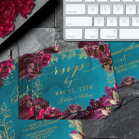 Placa on-line RSVP Dourada de Tone de Merlot Jewel