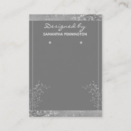 Cartão De Visita Placa prateada do monitor