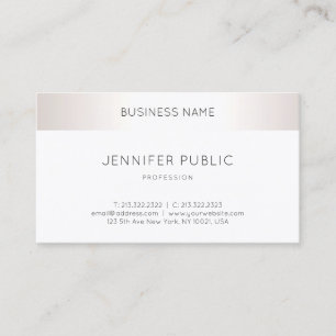 Cartão De Visita Placa profissional elegante e elegante de prata fa