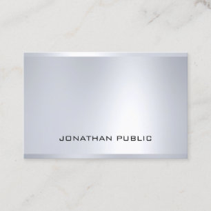 Cartão De Visita Placa Profissional Graciosa de Prata Glam Moderna