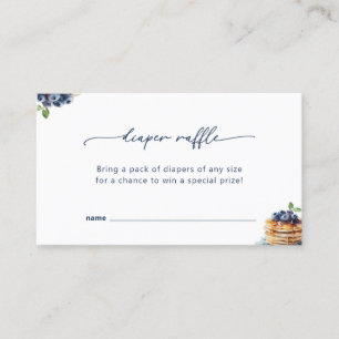 Cartão De Visita Placa Raffle de Fralda de Chá de Bebê de Pancakes